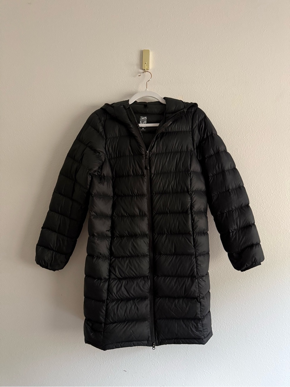TNA Artizia The Little Puff Long puffer coat goose down hooded Sz XS - Picture 3 of 8